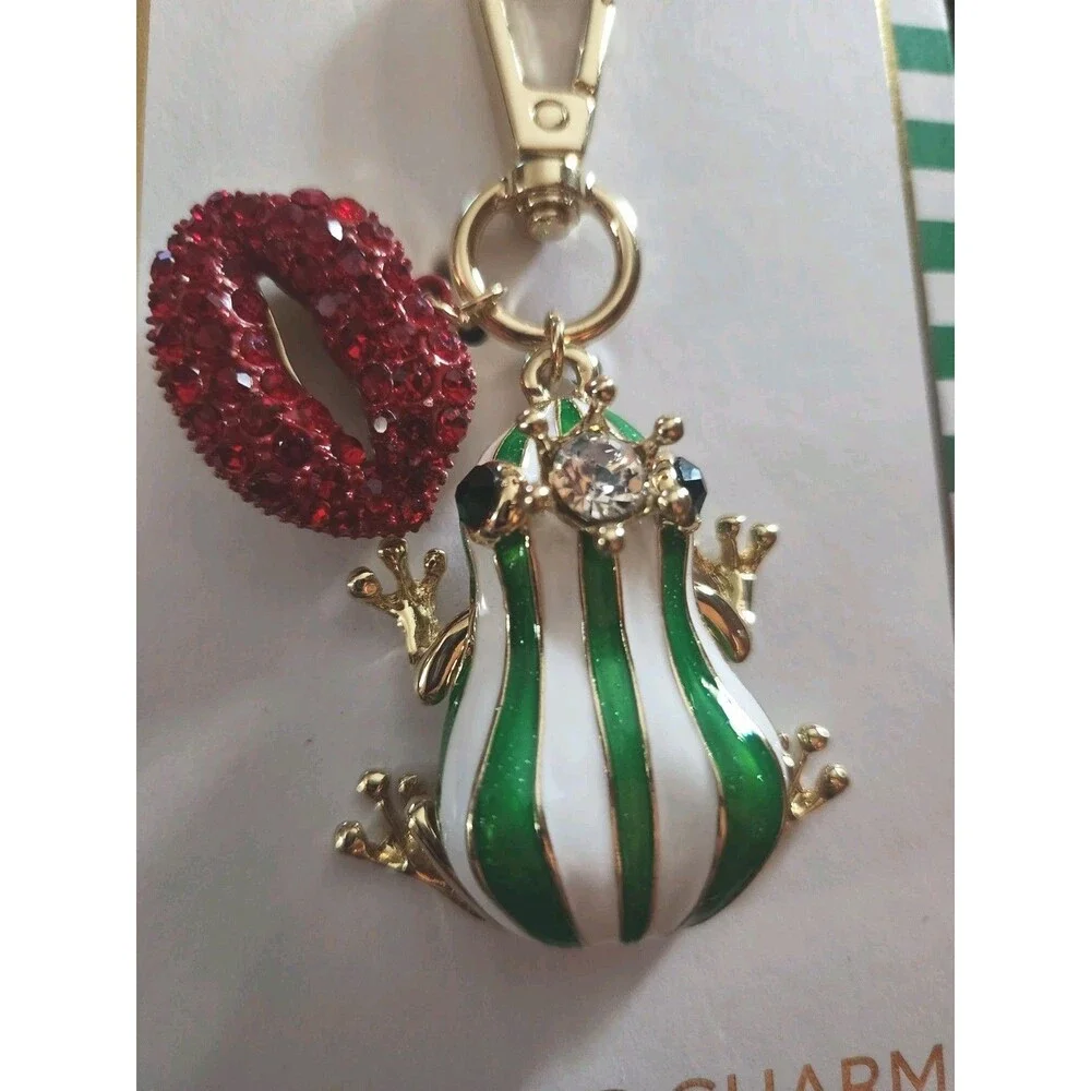 True To Form KISS A FROG Handbag Charm Key Ring Enamel New